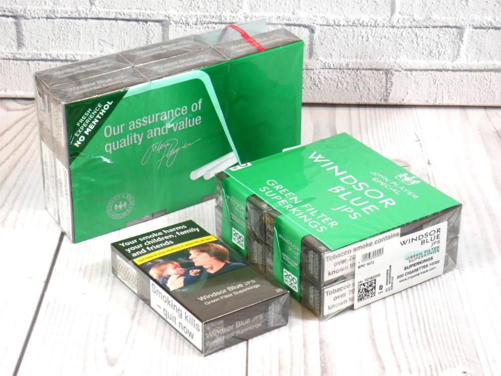 Windsor Blue Green Filter Superkings 10 Packs